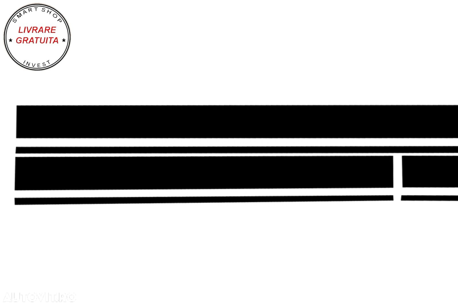 Set Stickere pentru Capota Plafon Portbagaj si Laterale Negru Mat Mercedes CLA W11- livrare gratuita - 7