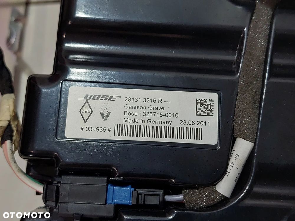 NAGŁOŚNIENIE BOSE KOMPLET RENAULT SCENIC III 3 1,4 TURBO R 2011 - 8