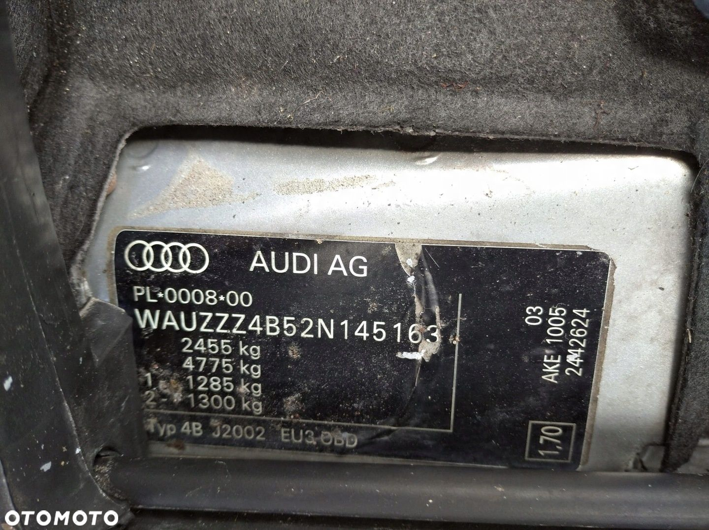 AUDI A6 C5 ALLROAD ATRAPA SREBRNA MASKA POKRYWA KLAPA SILNIKA LY7W LV7W - 13