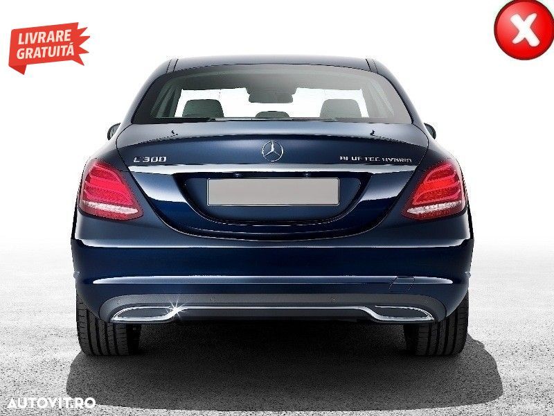 Difuzor Bara Spate cu Ornamente tobe Mercedes C-Class W205 S205 (2014-2020) C63 De- livrare gratuita - 14