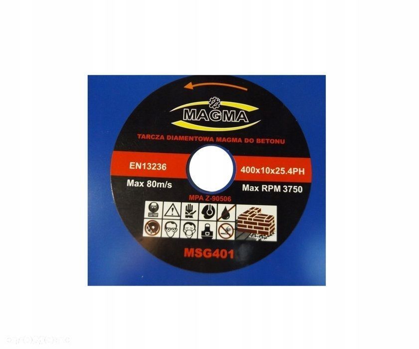 Tarcza diamentowa do cięcia betonu 400x25,4 - 3