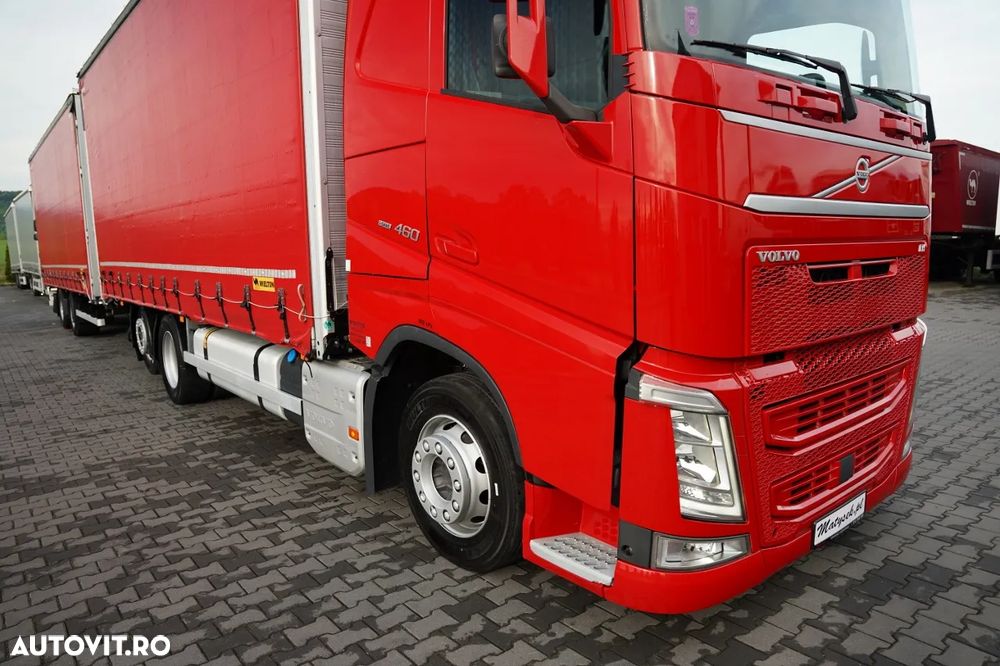 Volvo FH 460 / COMBINAȚIE TANDEM / 120 M3 / TRANSITION / I-SAVE / I-PARK COOL / DIRECȚIE CU RIDICARE AXLE / WIELTON / CORTINĂ ARMATĂ - 11