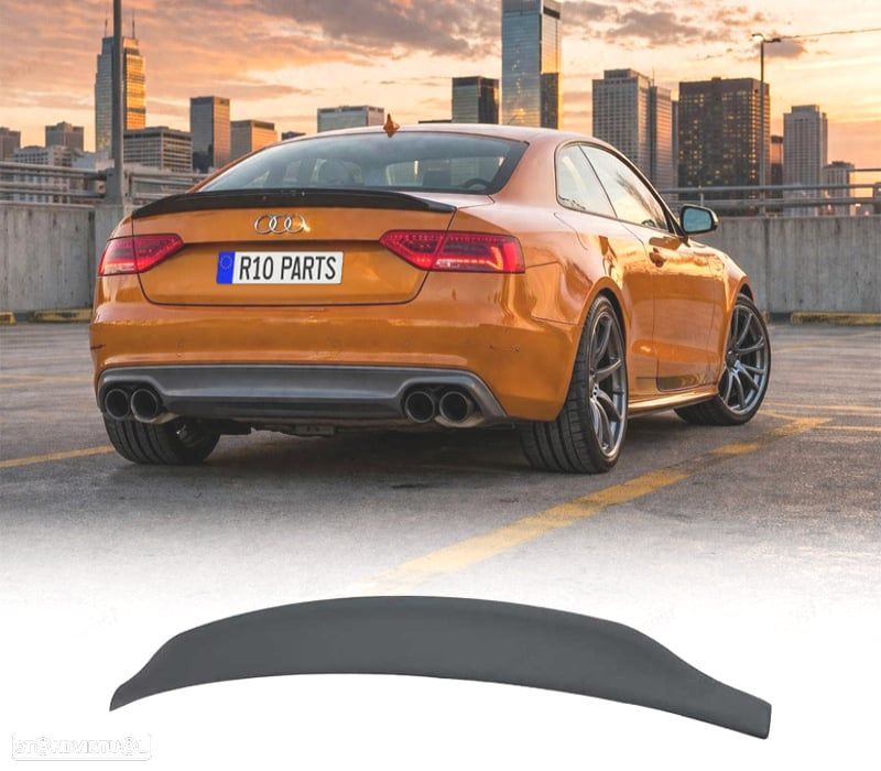 AILERON TRASEIRO AUDI A5 COUPE 07-16 LOOK RS5 PRETO BRILHANTE - 1