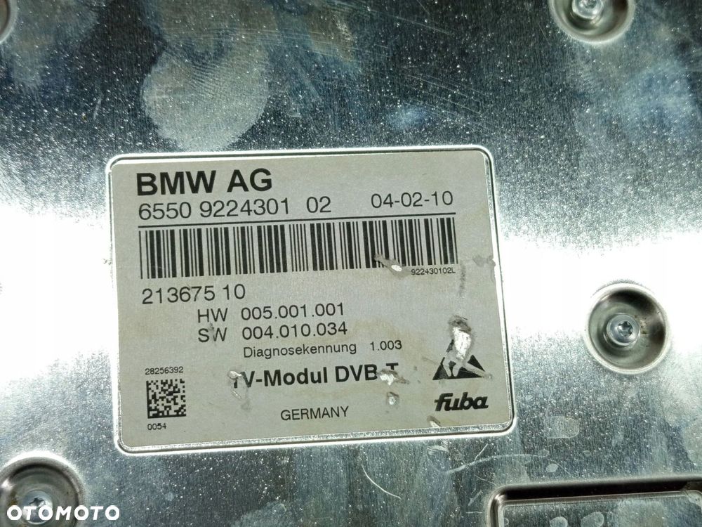 MODUŁ STEROWNIK TV DVB-T BMW X5 E70 X6 E71 9224301 - 2