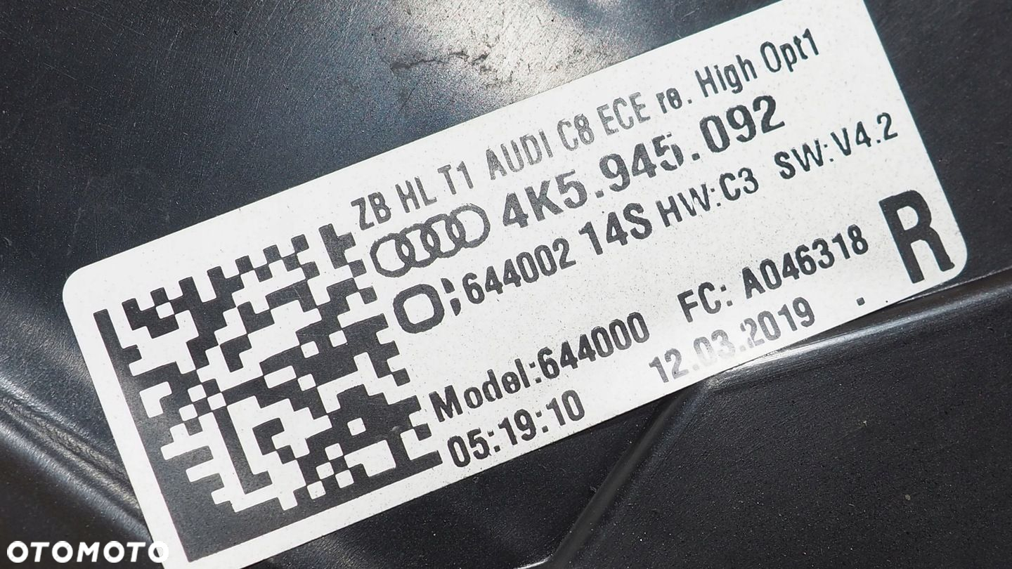 Audi A6 C8 lampa Matrix prawa tył 4K5945092 - 7