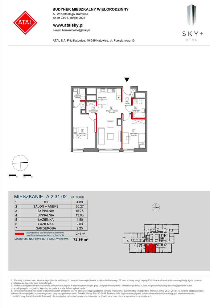 3-pokojowe mieszkanie 73m2 Bezpośrednio - Pełny obrazek: 2/24