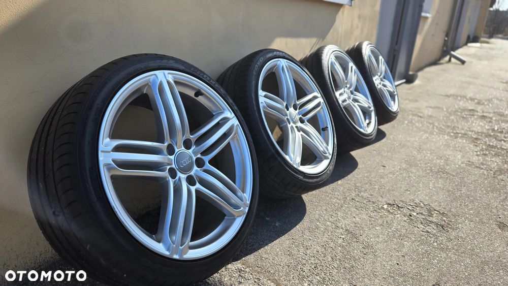 Felgi Audi 19 Pompeje OEM 9Jx19 ET52 5x112 A4 A5 A6 TT S-line komplet z oponami - 1