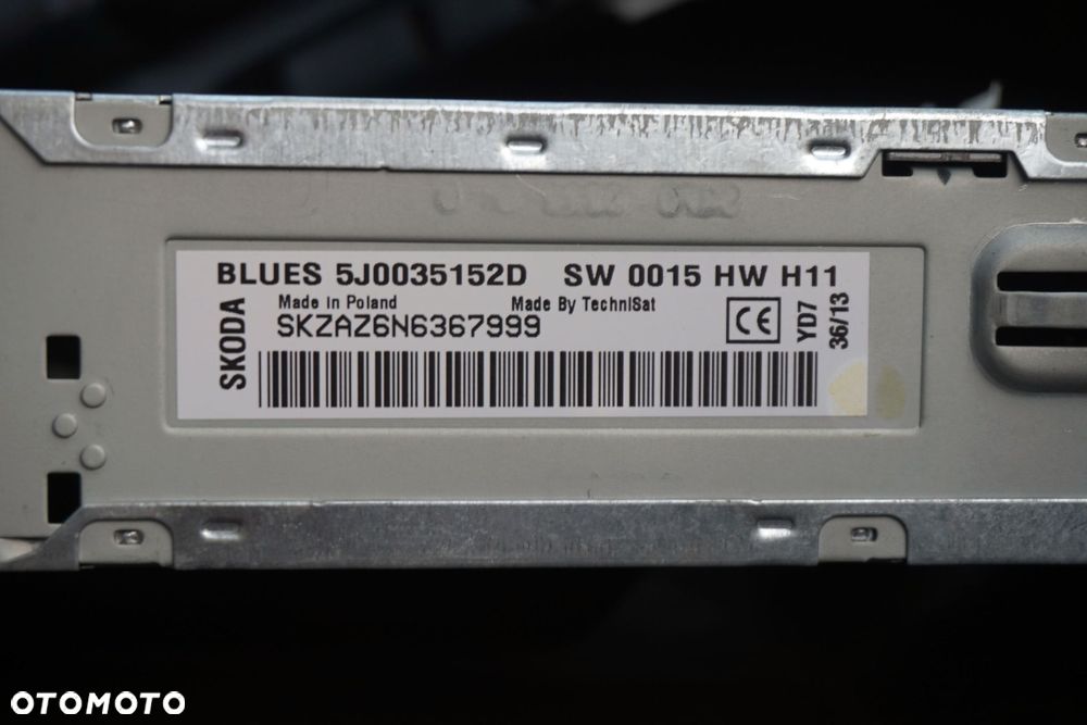 RADIO FABRYCZNE CD ROOMSTER I 5J LIFT 5J0035152D SKODA 2010-2015 - 2