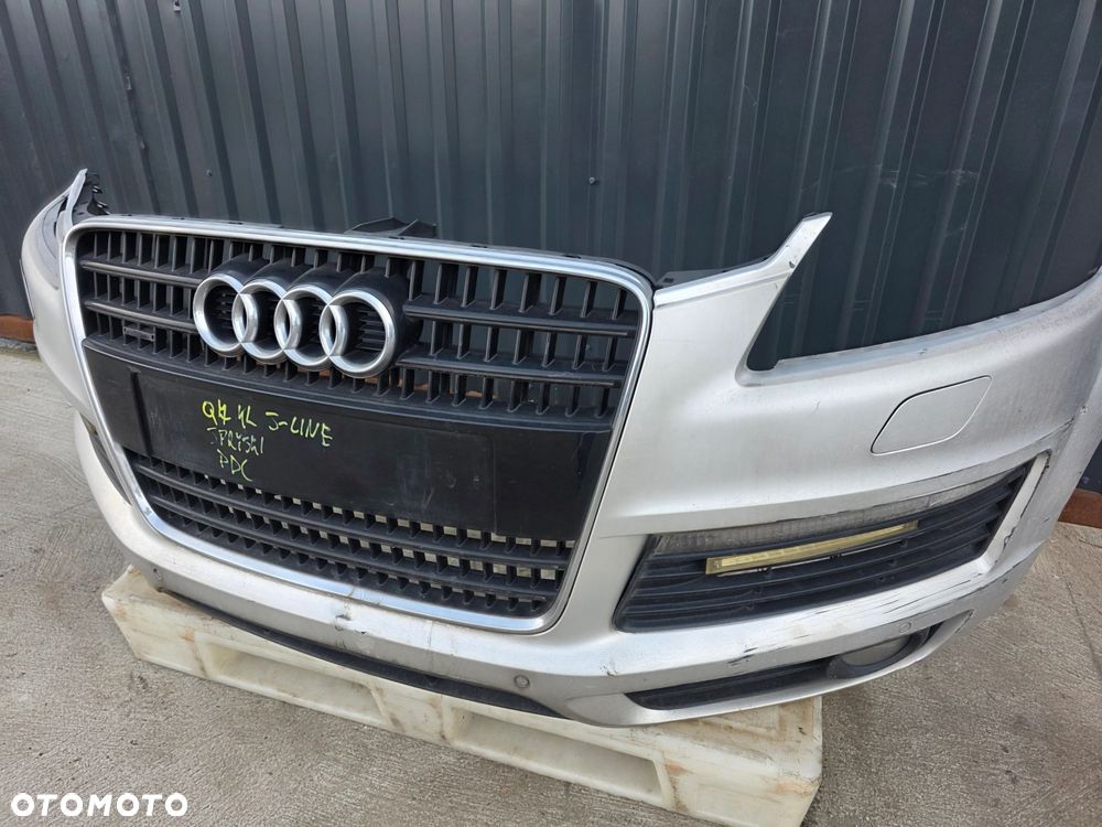 ZDERZAK PRZÓD AUDI Q7 4L S LINE SPRYSKI PDC KOMPLETNY ORYGINAŁ ! - 9
