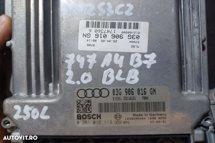 Calculator motor ECU 03G906016GN 0281012113 - 2.0 BLB 03G906016GN 028 - 3