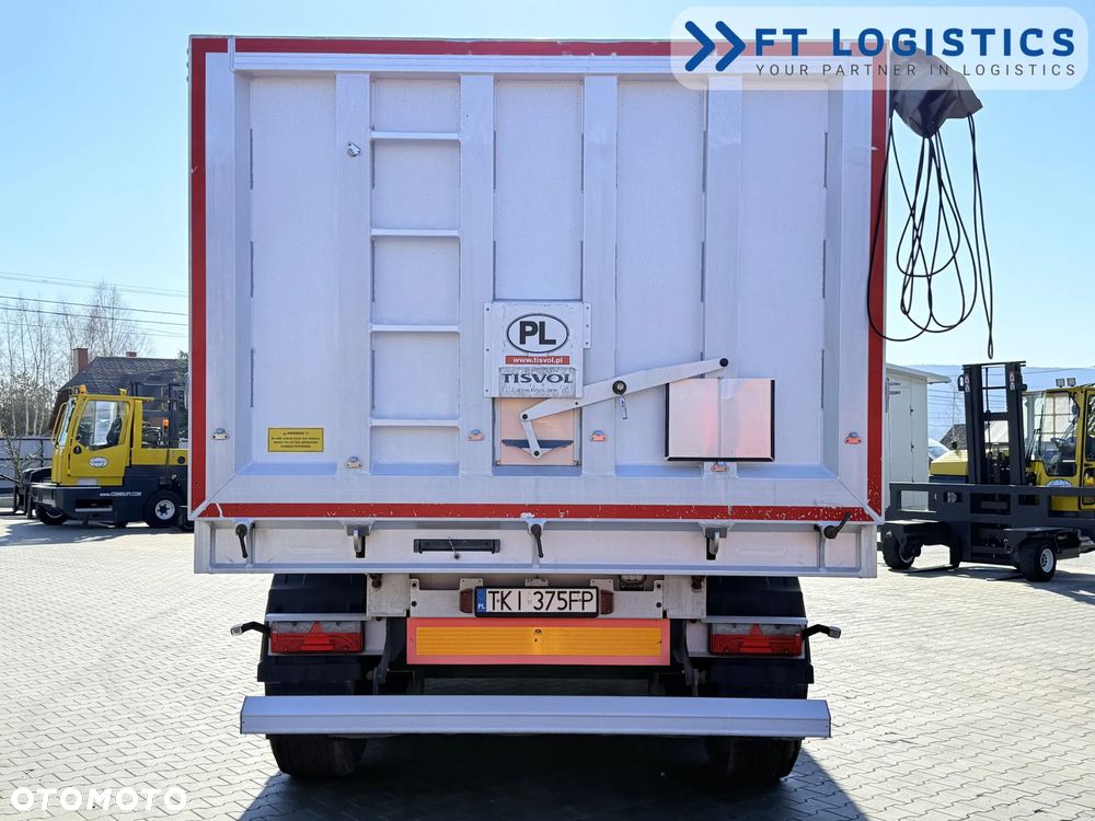Tisvol TISVOL 2SNA | SAF | KLAPA + SZYBER DO ZSYPU | 43m3 | CAŁA ALUMINIOWA | MASA WŁASNA 5240 KG | PODNOSZONA PIERWSZA OŚ | ALUFELGI - 21