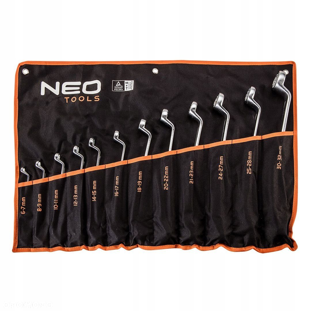 NEO ZESTAW KLUCZE OCZKOWE ODGIĘTE 6-32MM 12szt PŁACHTA 09-952 GIĘTE WYGIĘTE - 2