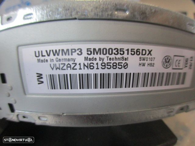 Radios 5M0035156DX VW POLO 5 6R 2012 1.2TDI 75CV 5P CINZA ORIGINAL ULVWMP3 - 4