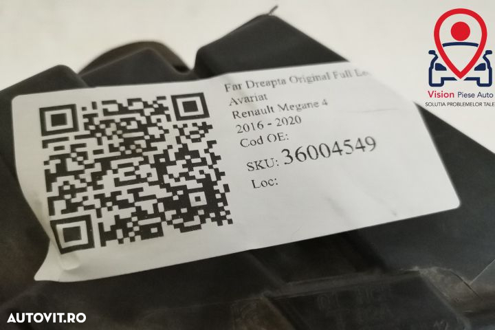 Far Dreapta Original Full Led Avariat Renault  Megane  4 [2016 - 2020] - 9
