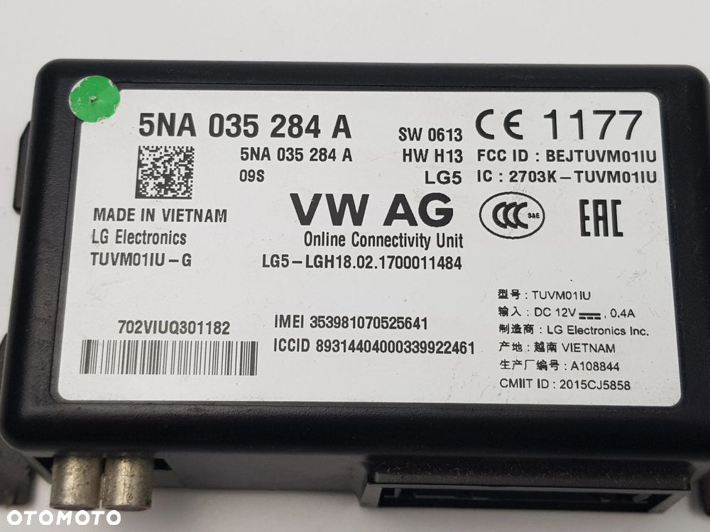 NOWY ORYGINALNY Sterownik Online Volkswagen Arteon Golf 5NA035284A - 10