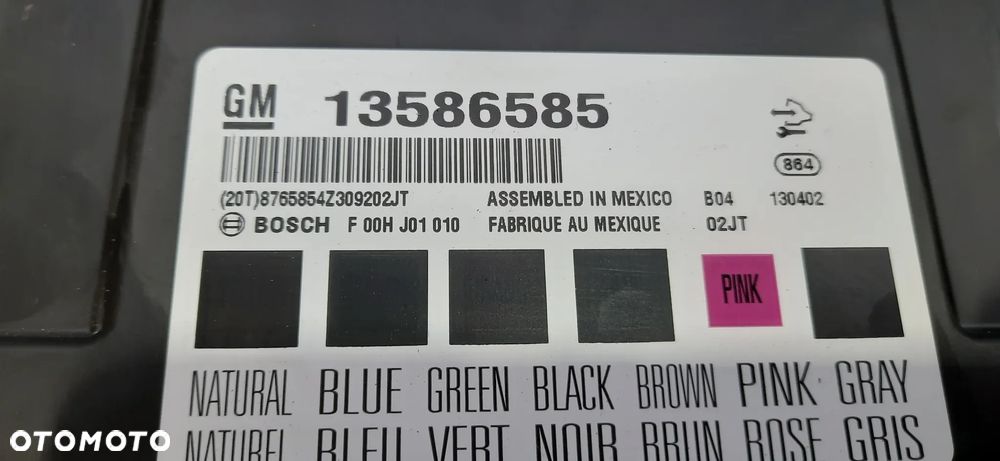 OPEL INSYGNIA A Sterownik silnika 1.8 A18XER 12654172 abjt Moduł komfortu 13586585 F00HJ1010 Moduł rec 22737768 00 avk Moduł komory silnika Skrzynka bezpieczników 13275874 ma Sterownik poduszek powietrznych srs 13589833 Skrzynka bezpieczników 13222786 - 6