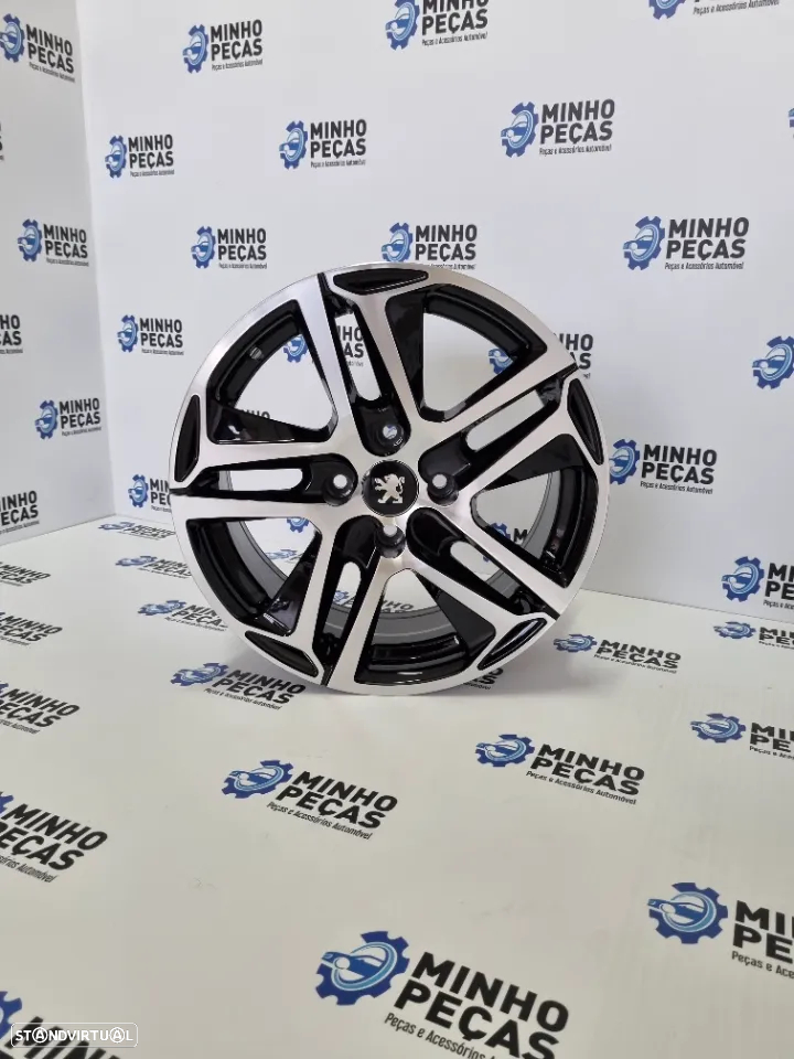 Jantes Peugeot 308 em 16 (4x108) Preto Polido - 8