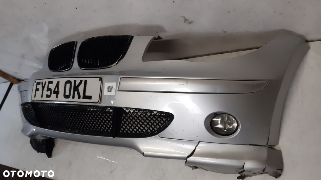 + ZDERZAK PRZÓD PRZEDNI DO BMW 1 I E87 TITANSILBER SREBRNY HALOGENY USZKODZONY ! - 4