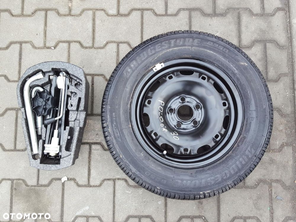 VW POLO 6R IBIZA IV 08r- FABIA II KOŁO ZAPASOWE 14 5X100 LEWAREK - 1