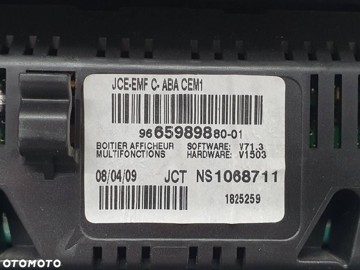 WYŚWIETLACZ RAMKA RADIA SCHOWEK KRATKA NAWIEWU 9665989880 CITROEN C4 I - 6