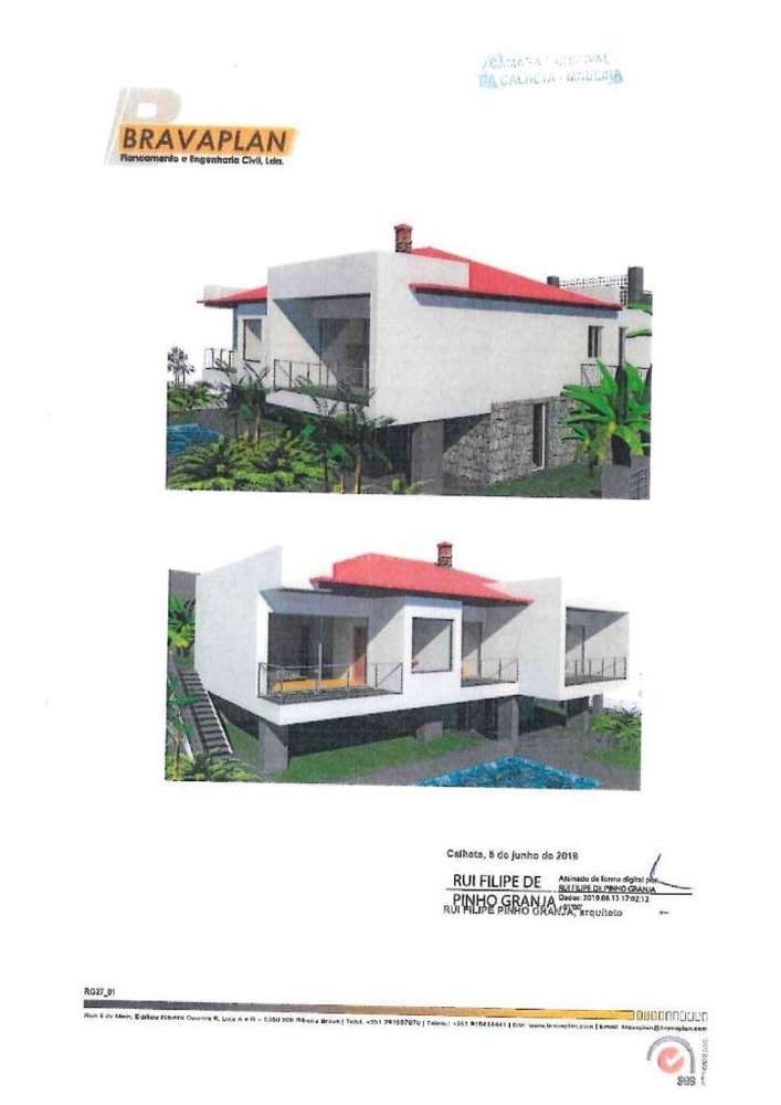 Terreno com Projeto Aprovado para Moradia com Piscina - Fajã da Ovelha - Grande imagem: 2/13