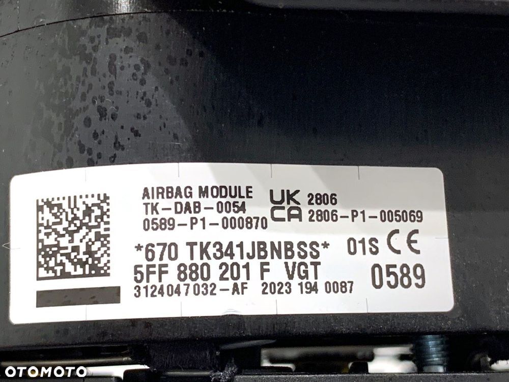 PODUSZKA POWIETRZNA KIEROWCY CUPRA ATECA (KH7, KHP) 2018 - 2025 1.5 TSI 110 kW [150KM] benzyna 2023 - 6