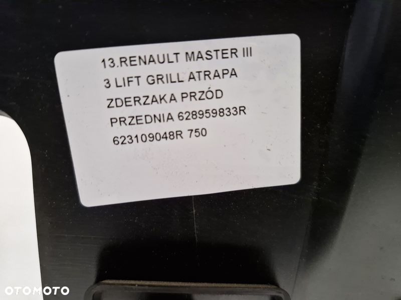RENAULT MASTER 3 III LIFT GRILL ATRAPA ZDERZAKA PRZÓD 628959833R 623109048R - 12
