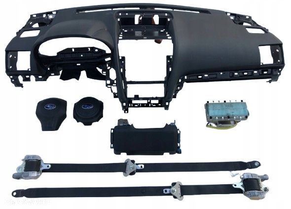 komplet poduszki deska pas pasy subaru impreza sti - 1