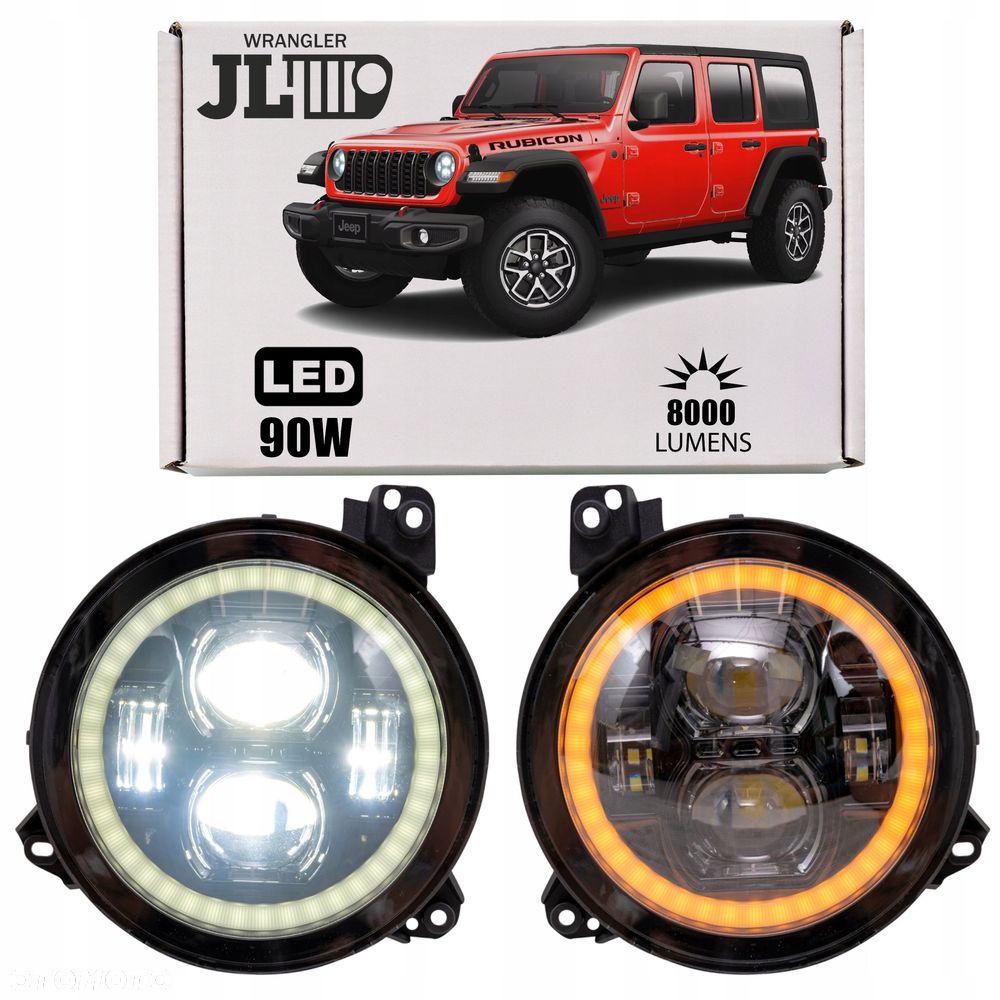 lampy przednie led 9 jeep wrangler jl 2018+ - 1