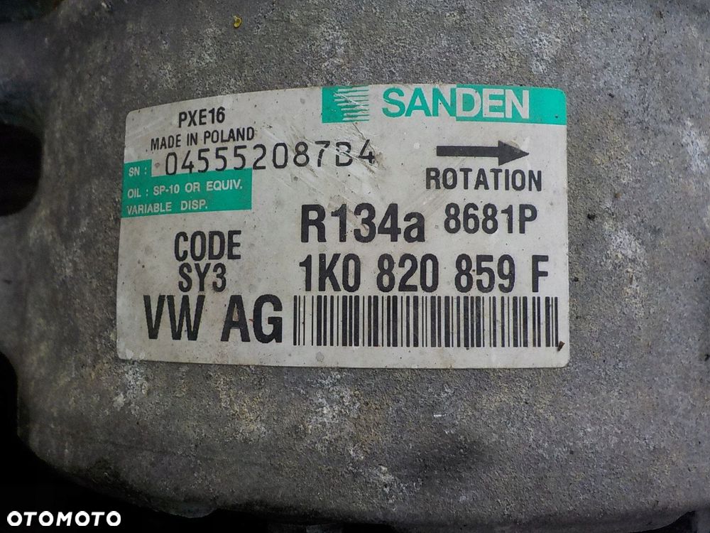 VW GOLF V 1.6 FSI SPRĘŻARKA KLIMATYZACJI 1K0820859F - 2