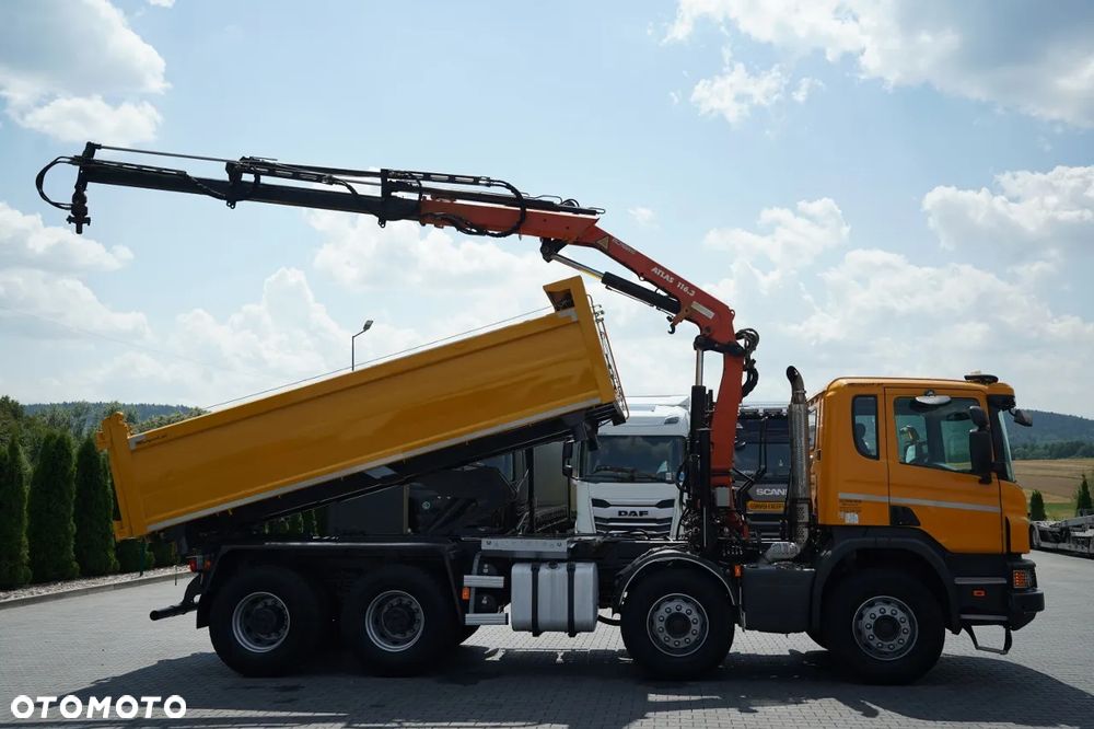 Scania P 410 / 8x4 / WYWROTKA - 6 M + HDS ATLAS 116.3  / ROTATOR / EURO 6 / - 7