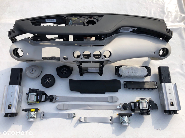 MERCEDES S W217 W222 DESKA KONSOLA KOKPIT PULPIT PÓŁKA PARAPET PODUSZKI AIRBAG PASY PAS KURTYNA FOTELA FOTEL  Raz2