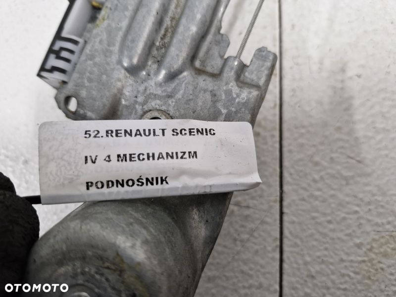 RENAULT SCENIC IV MECHANIZM PODNOŚNIK SILNICZEK SZYBY PRAWY PRZÓD PRZEDNI 6 PIN - 5