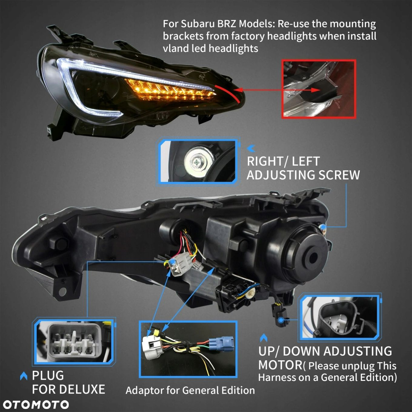Reflektor Lampa kpl Led Bi Xenon D2s Dynamiczne Toyota GT86 Gt-86 Frz Brz - 15