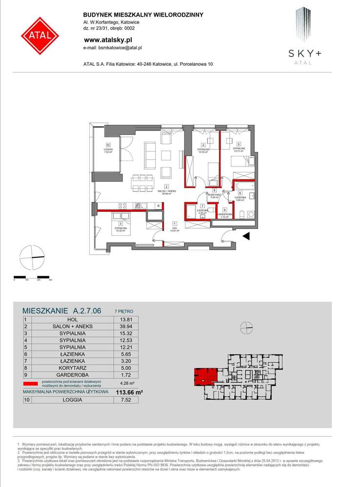 4-pokojowe mieszkanie 113m2 + loggia - Pełny obrazek: 2/24