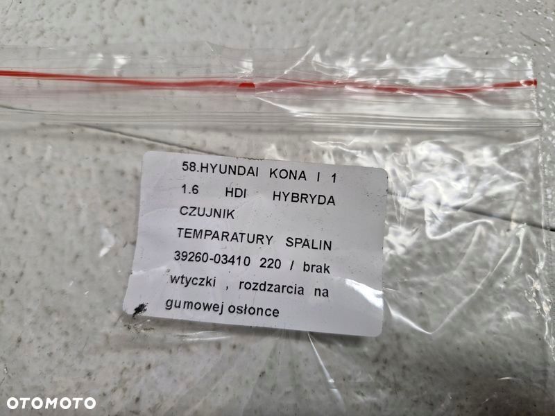hyundai kona 1 i 1.6 hdi hybryda czujnik temperatury spalin 39260-03410 - 5