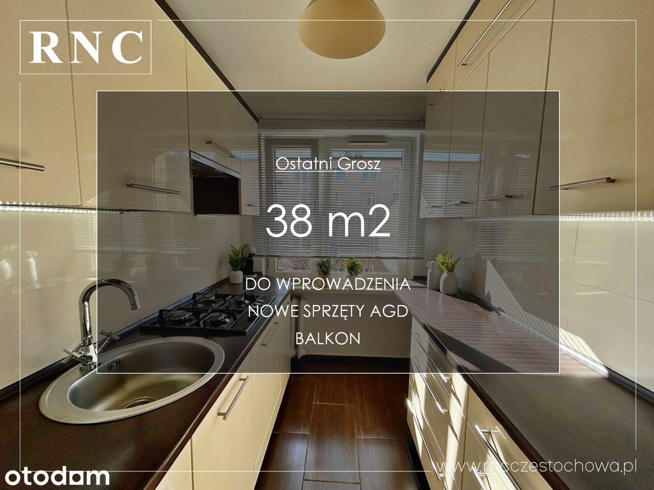 NOWA CENA ! 0% prowizji| 2. piętro| Dwa pokoje z kuchnią |Balkon