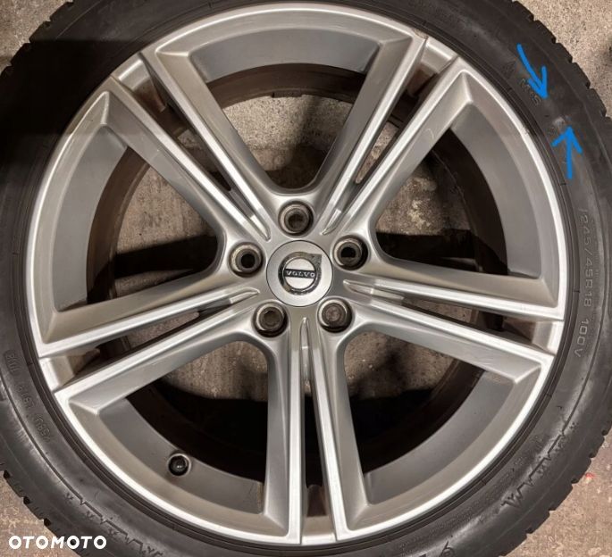 Koła felgi Volvo V90 S90 5x108 opony zimowe Dunlop 4x 245/45R18 - 5