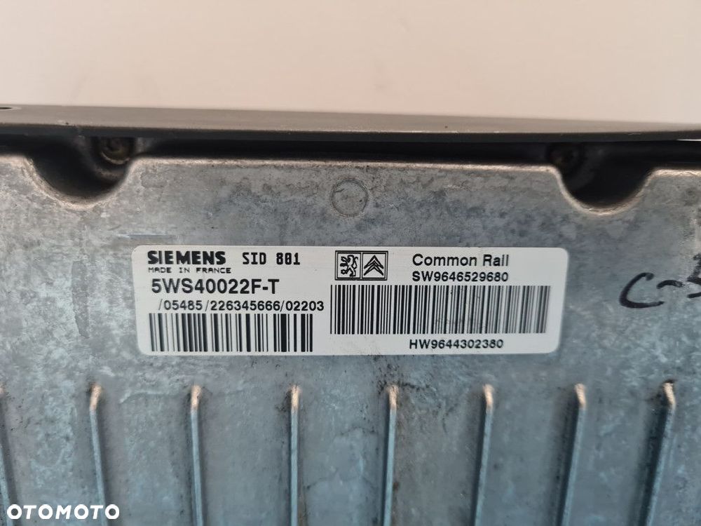 STEROWNIK SILNIKA 5WS40022F-T PEUGEOT 307 2.0 HDI - 2