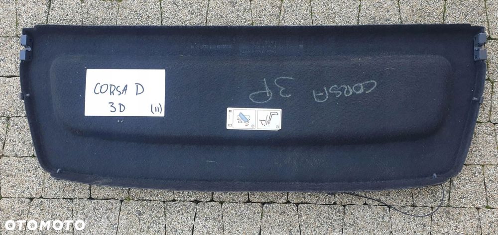 opel corsa d 3d półka tylna bagażnika 464654354 - 4