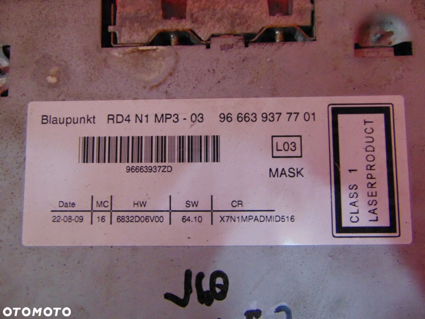 CITROEN C5 III X7 BERLINGO III PARTNER III RADIO CD MP3 RADIOODTWARZACZ - 3