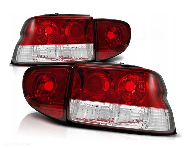 LAMPY TYLNE FORD ESCORT MK6/7 93-00 RED WHITE - 1
