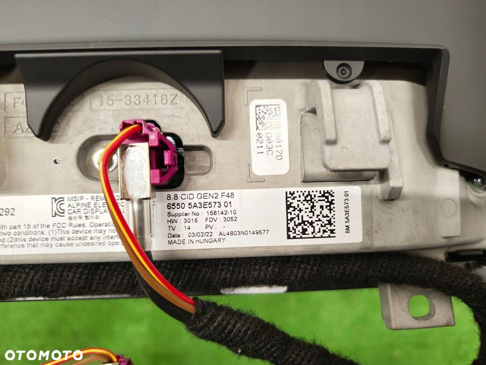 BMW X2 F39 EKRAN MONITOR WYŚWIETLACZ 5A3E573 - 4