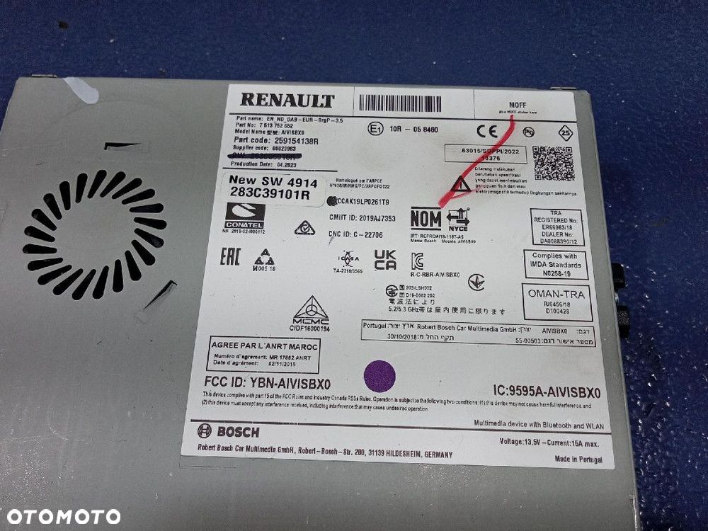 RENAULT CAPTUR II 19-24 RADIO NAWIGACJA  283C39101R - 7