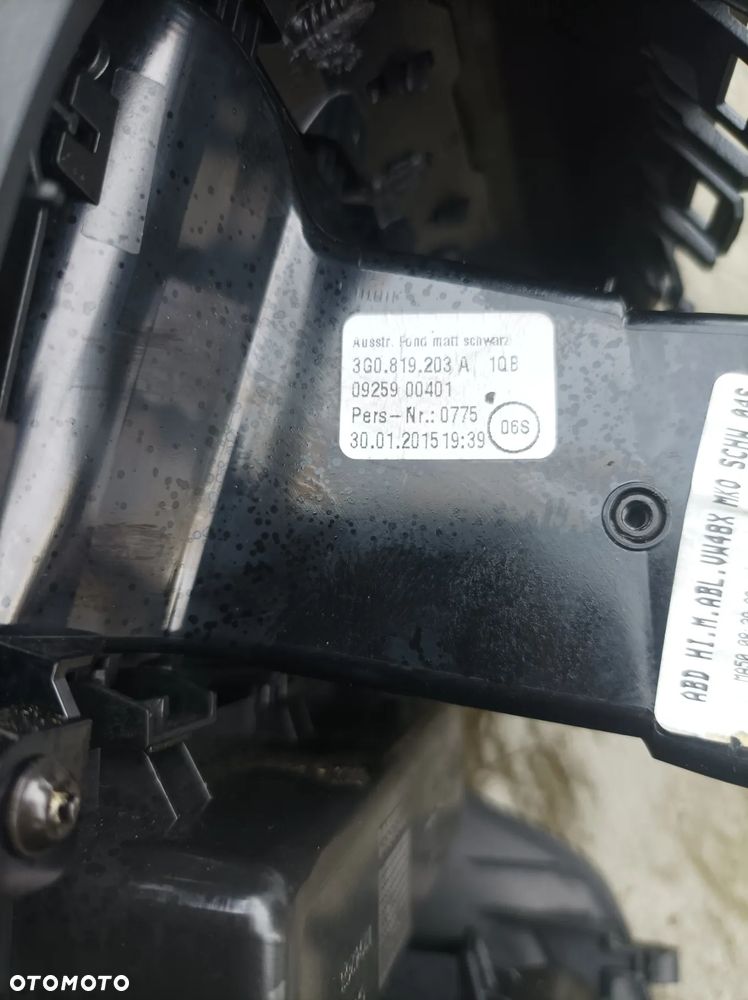 VW Passat B8 osłona tunelu tył ramka kratka nawiewu 3G0863916 - 4