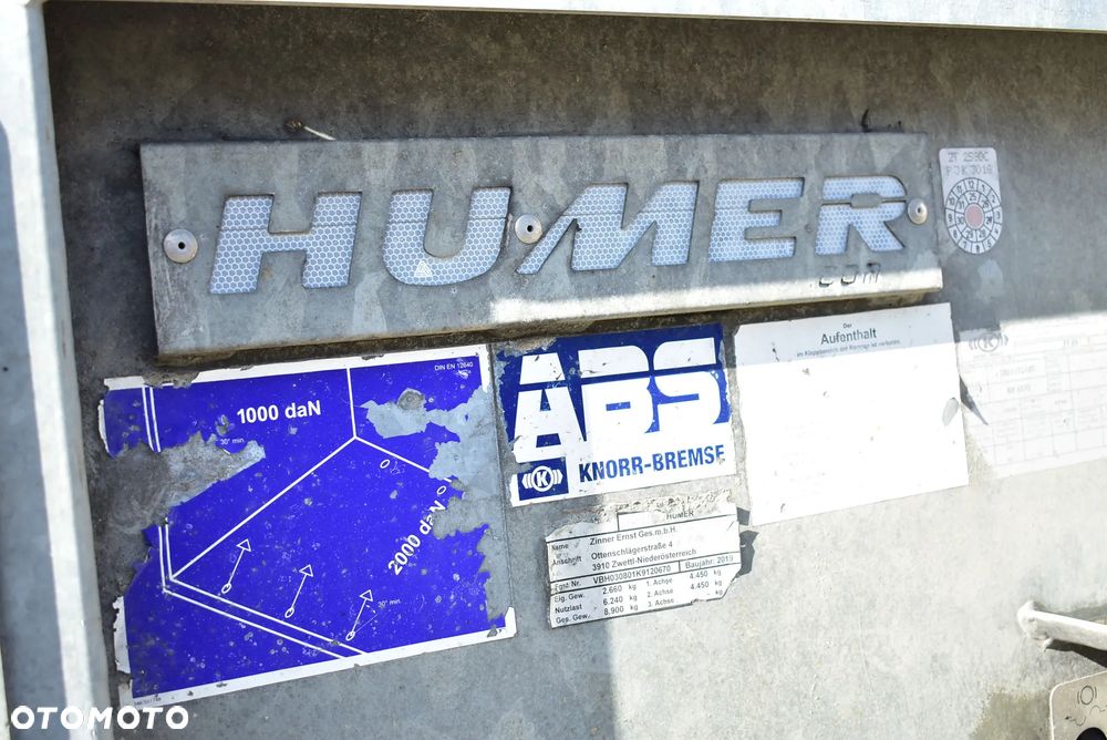 Humbaur /Humer przyczepa do przewozu maszyn budowlanych DMC : 8900 Kg / OCYNK/ Regulowane najazdy / Sprowadzona ! - 14