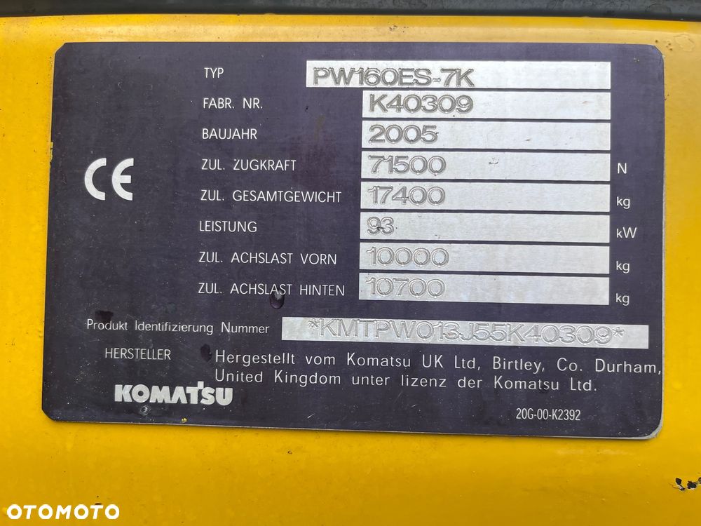 Komatsu PW160ES-7 - 12