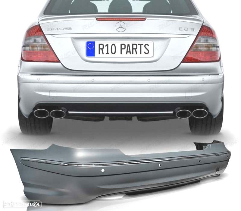PÁRA-CHOQUES TRASEIRO MERCEDES CLASE E W211 03-09 LOOK AMG PDC - 1