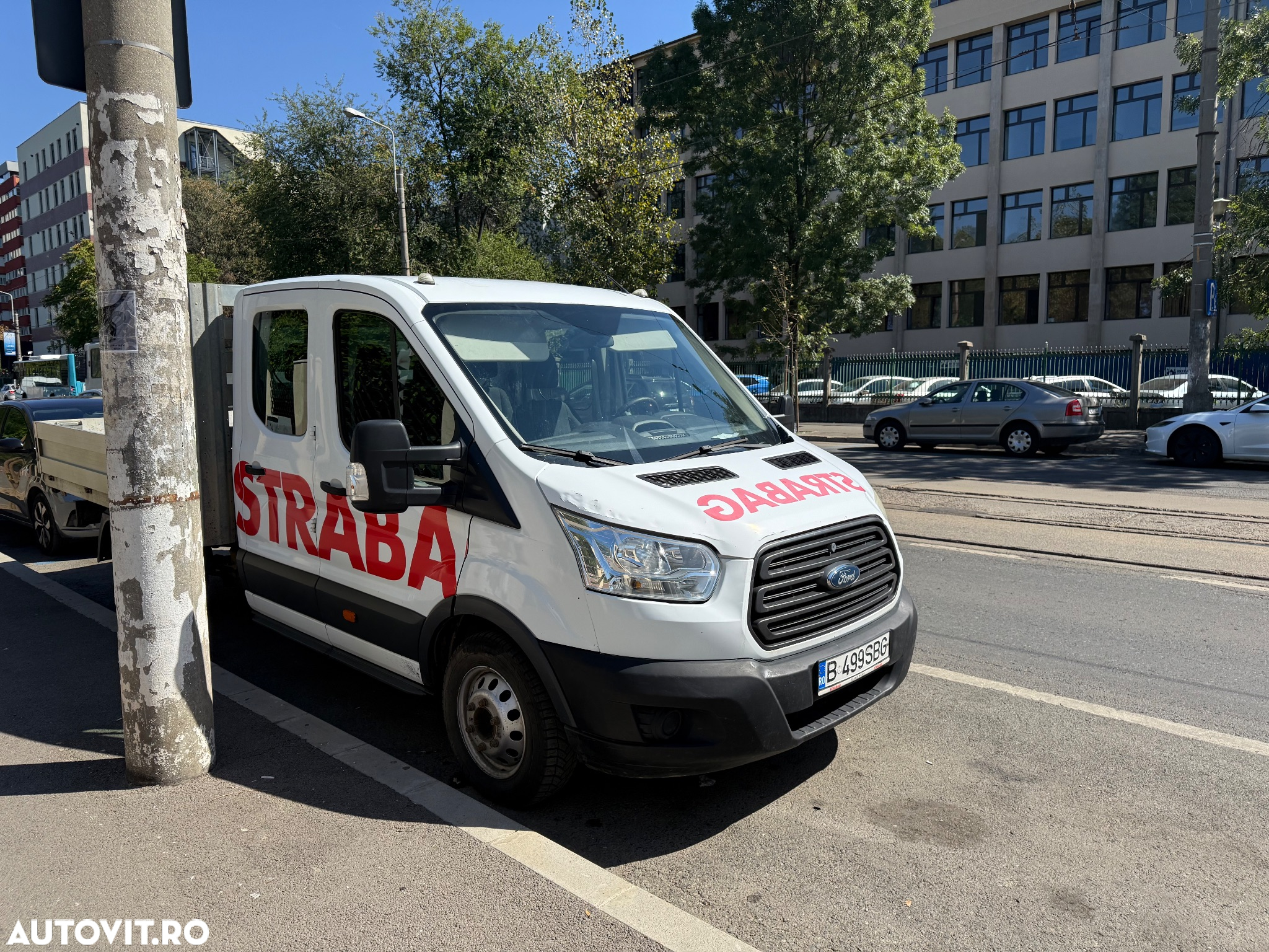 Ford Transit 2017 2.2tdi Punte Dubla 7 locuri  Bena Aluminiu TVA Camioneta Dokka 7 locuri Carosata Pick-Up Unic Proprietar de noua Reprezentanța Ford Carte Service Istoric Complet km reali Clima AC Nu Mercedes Sprinter VW crafter Boxer Peugeot - 25
