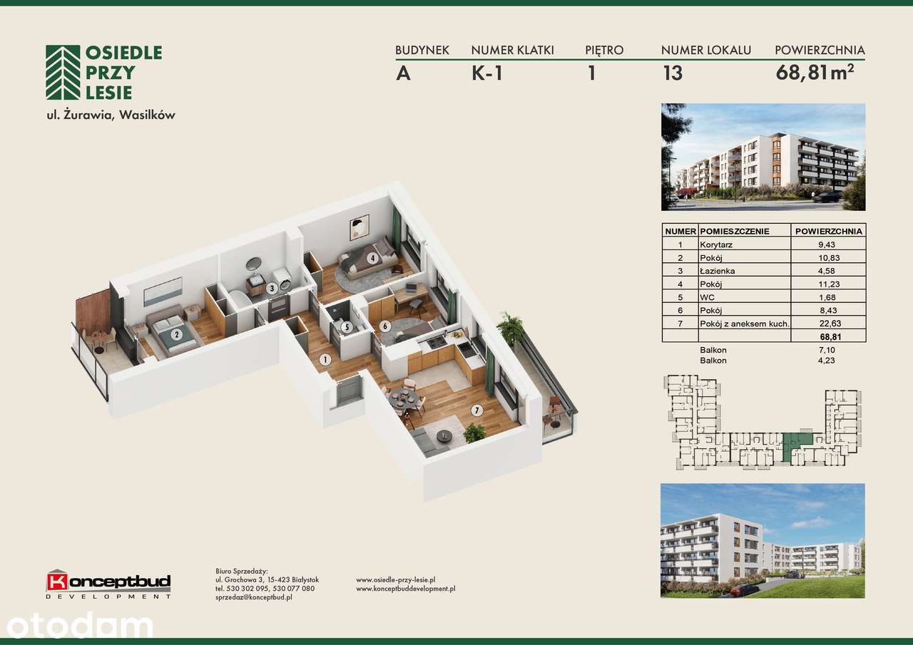 Osiedle przy Lesie | Bud. A | M. nr 13 | 68,81 m2